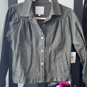 Habitual Cedar Green Snap-Up Jacket - size Small NWT